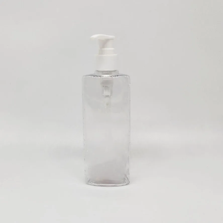 유일한 삼각형 모양 투명한 아기 피부 관리 200ml 플라스틱 로션 펌프 병