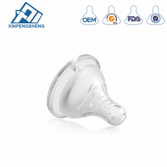 아기에게 먹이를 주기 위한 인기 상품 식품 등급 넓은 목 실리콘 젖꼭지